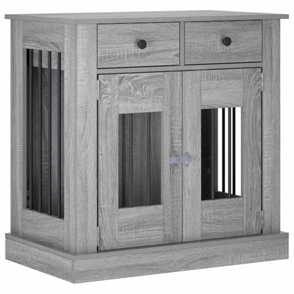Hond Bench Meubel Grijs Sonoma 80 x 47,5 x 80 cm Bewerkt hout