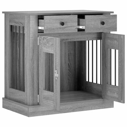 Hond Bench Meubel Grijs Sonoma 80 x 47,5 x 80 cm Bewerkt hout