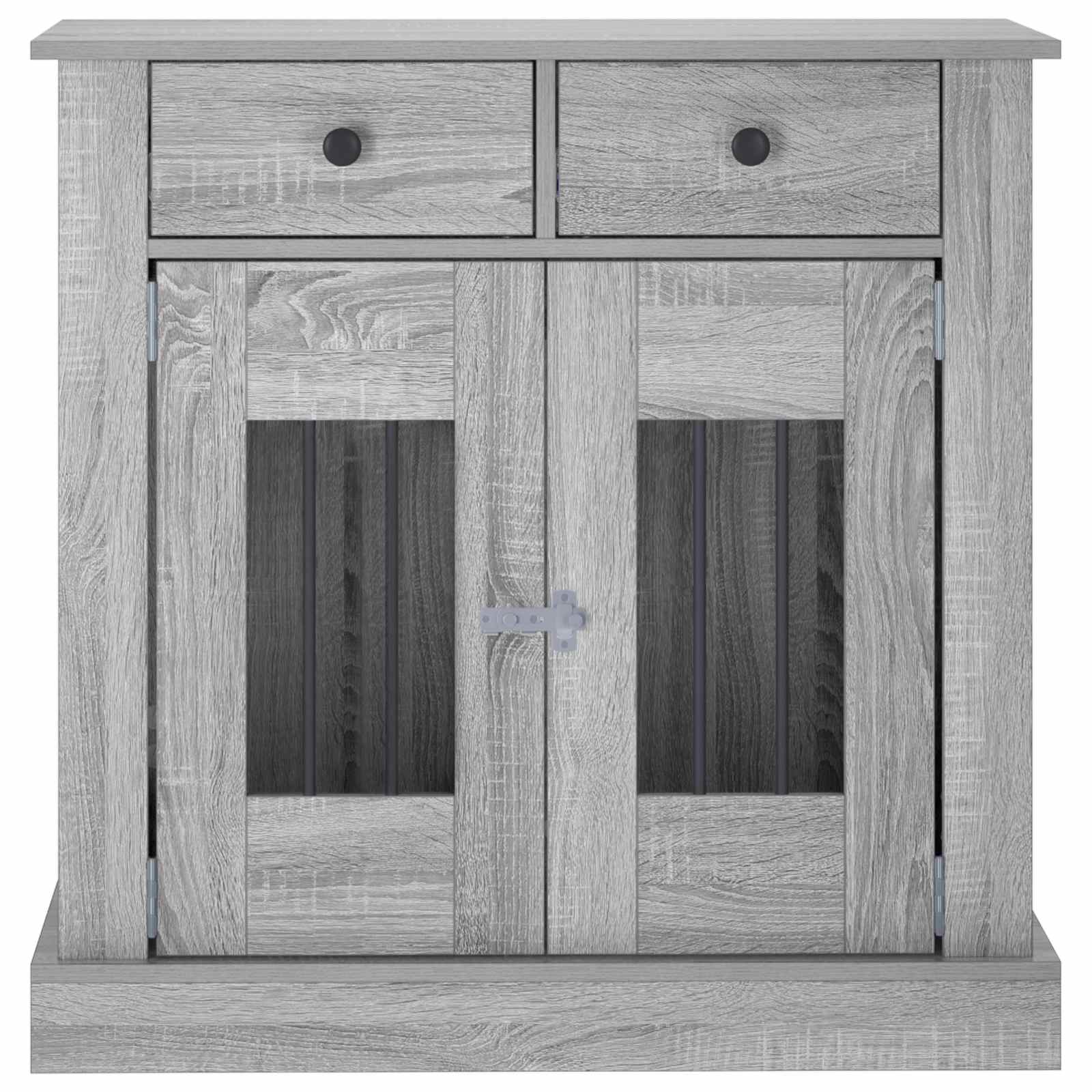 Hond Bench Meubel Grijs Sonoma 80 x 47,5 x 80 cm Bewerkt hout
