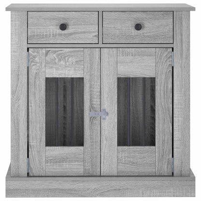 Hond Bench Meubel Grijs Sonoma 80 x 47,5 x 80 cm Bewerkt hout