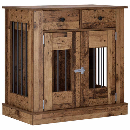 Hond Bench Meubel Oud hout 80 x 47,5 x 80 cm Bewerkt hout
