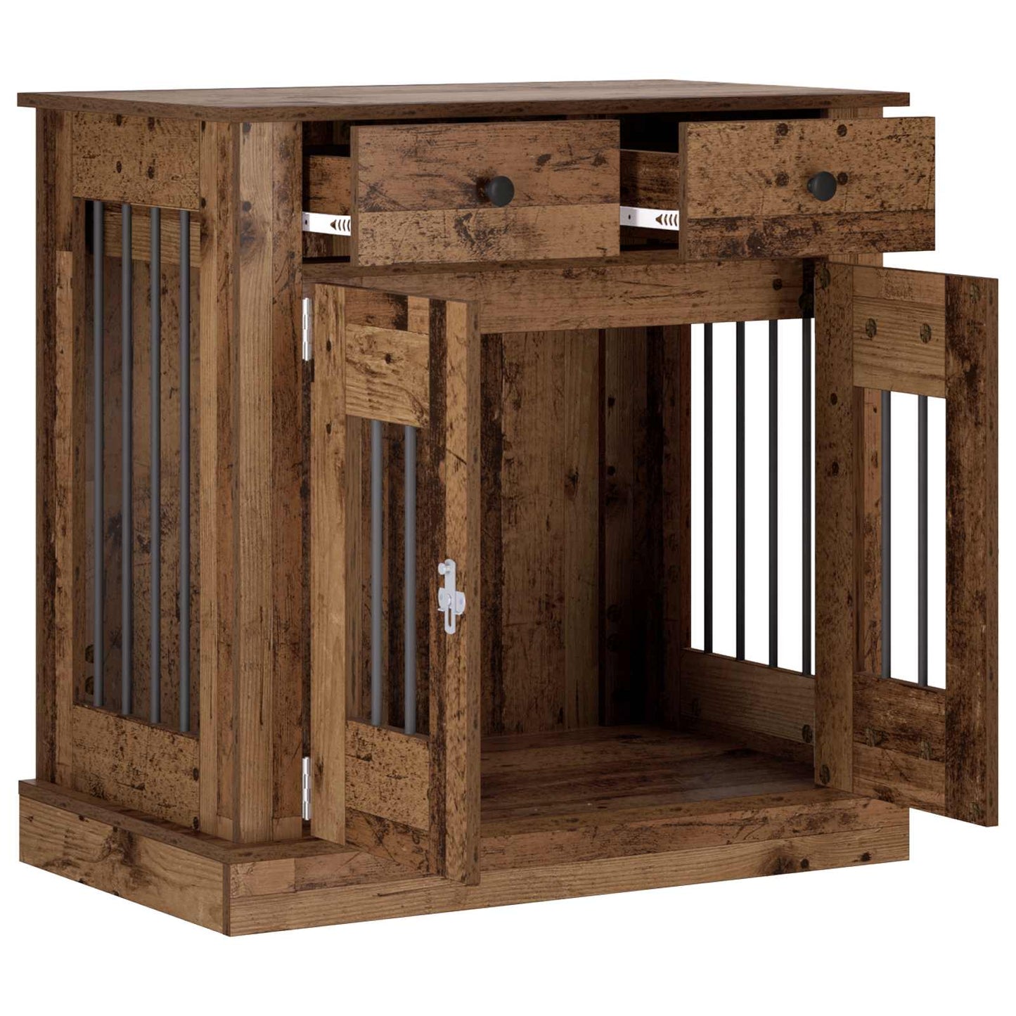 Hond Bench Meubel Oud hout 80 x 47,5 x 80 cm Bewerkt hout
