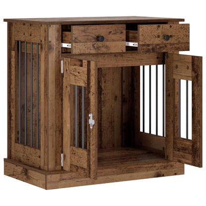 Hond Bench Meubel Oud hout 80 x 47,5 x 80 cm Bewerkt hout