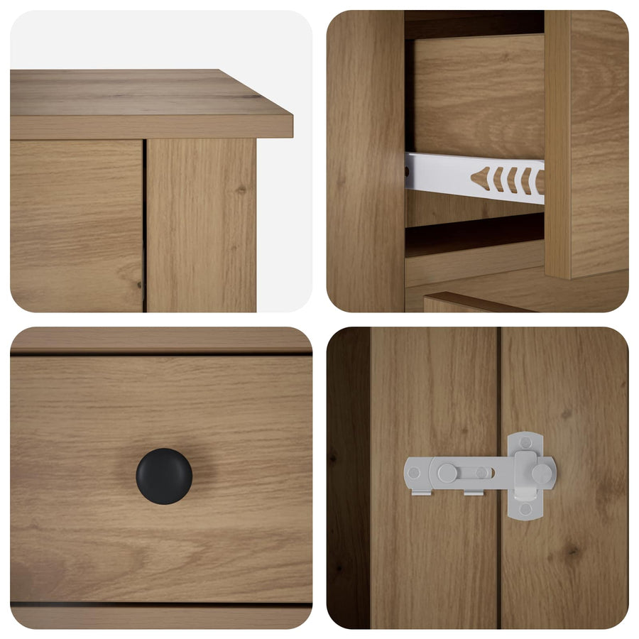 Hond Bench Meubel Artisanaal eiken 80 x 47,5 x 80 cm