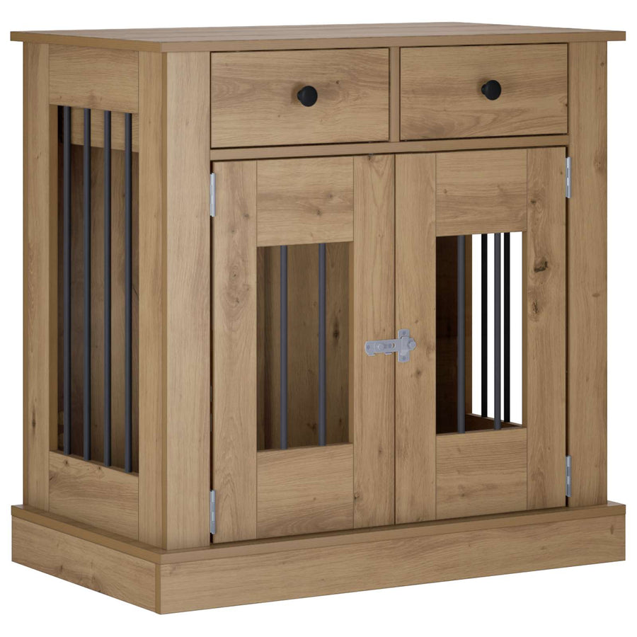 Hond Bench Meubel Artisanaal eiken 80 x 47,5 x 80 cm