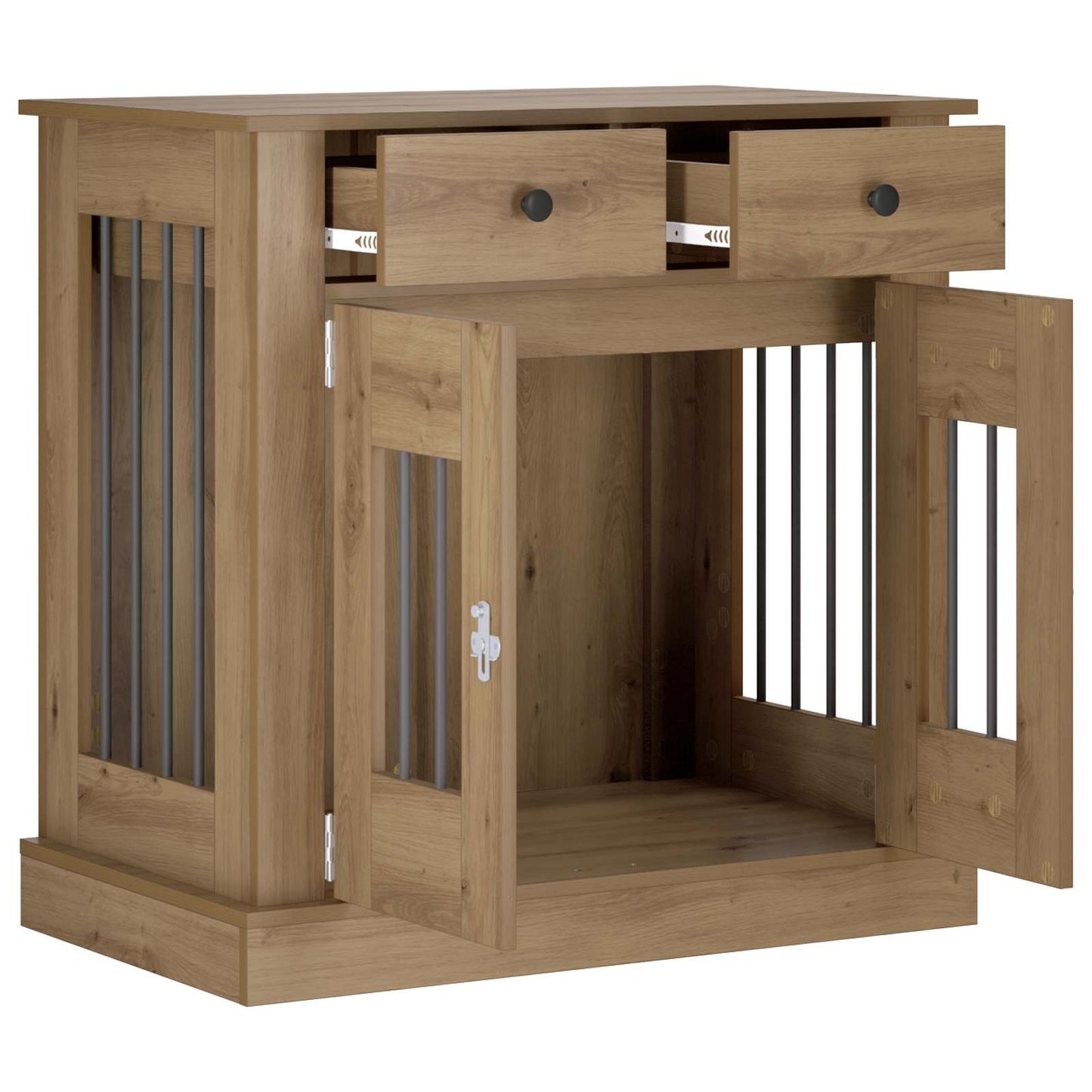 Hond Bench Meubel Artisanaal eiken 80 x 47,5 x 80 cm