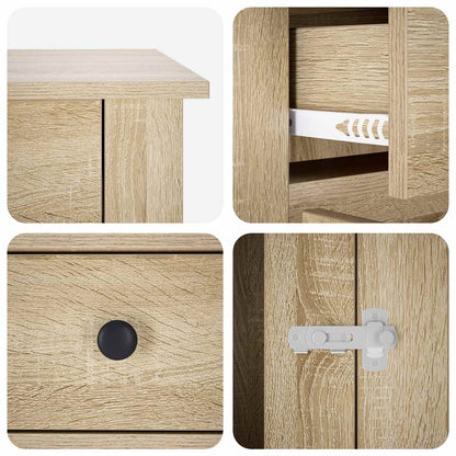 Hond Bench Meubel Sonoma Eiken 90 x 47,5 x 80 cm Bewerkt hout
