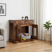 Hondenhok meubel gerookt eiken 90x47,5x80 cm