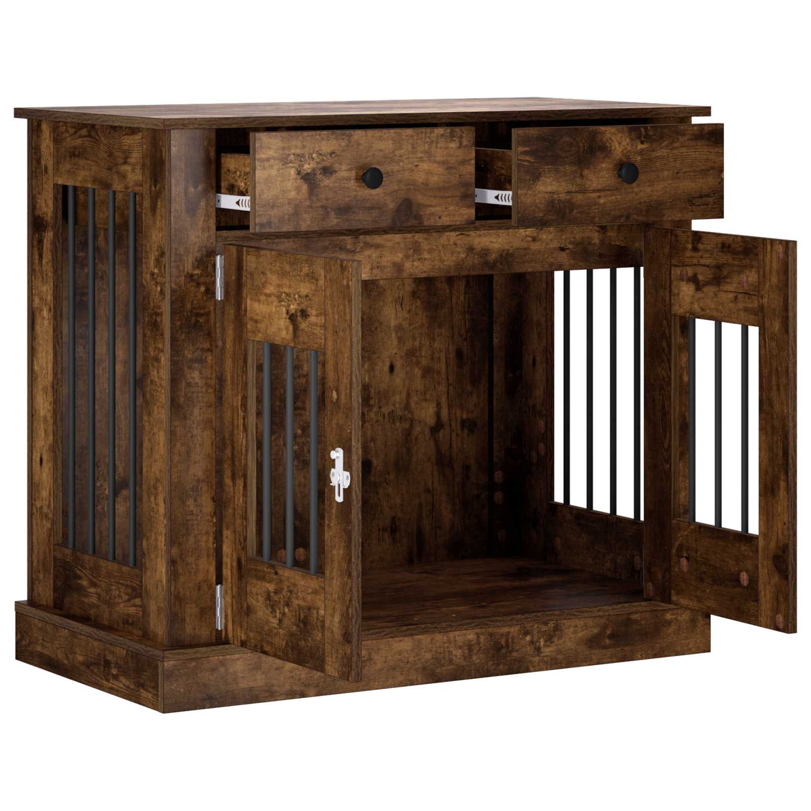 Hond Bench Meubel Gerookt eiken 90 x 47,5 x 80 cm Bewerkt hout