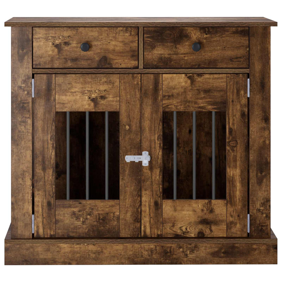 Hond Bench Meubel Gerookt eiken 90 x 47,5 x 80 cm Bewerkt hout