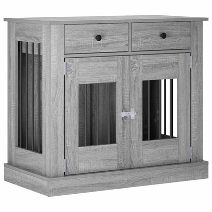 Hond Bench Meubel Grijs Sonoma 90 x 47,5 x 80 cm Bewerkt hout