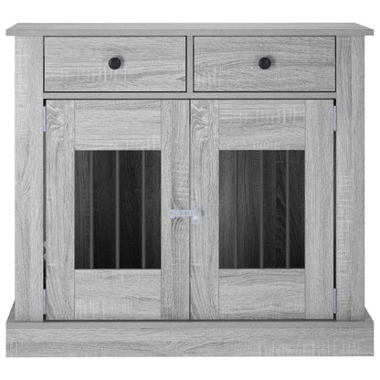 Hond Bench Meubel Grijs Sonoma 90 x 47,5 x 80 cm Bewerkt hout