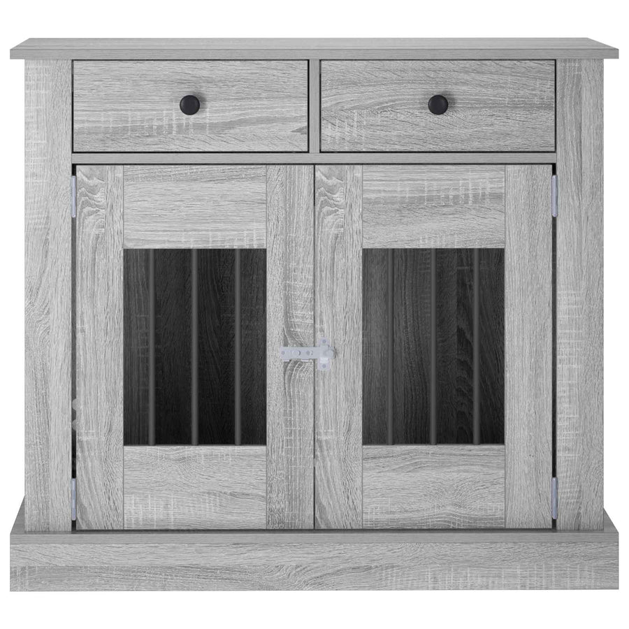 Hond Bench Meubel Grijs Sonoma 90 x 47,5 x 80 cm Bewerkt hout