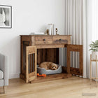 Hondenhok meubel 90x47,5x80 cm oud hout bewerkt hout