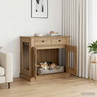 Hondenhok meubel artisanaal eiken 90x47.5x80 cm