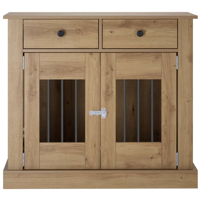 Hond Bench Meubel Artisanaal eiken 90 x 47,5 x 80 cm