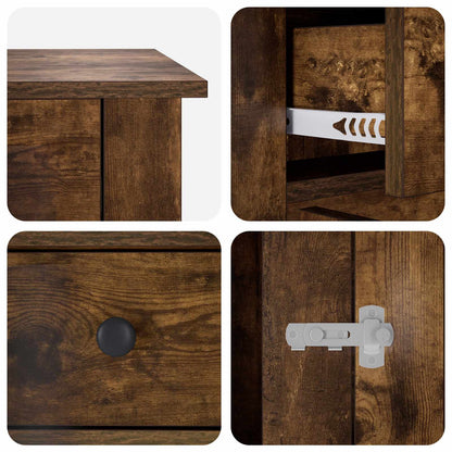 Hond Bench Meubel Gerookt eiken 50 x 47,5 x 80 cm Bewerkt hout