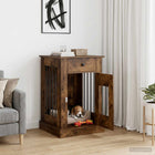 Hondenhok 50x47,5x80 cm gerookt eiken bewerkt hout