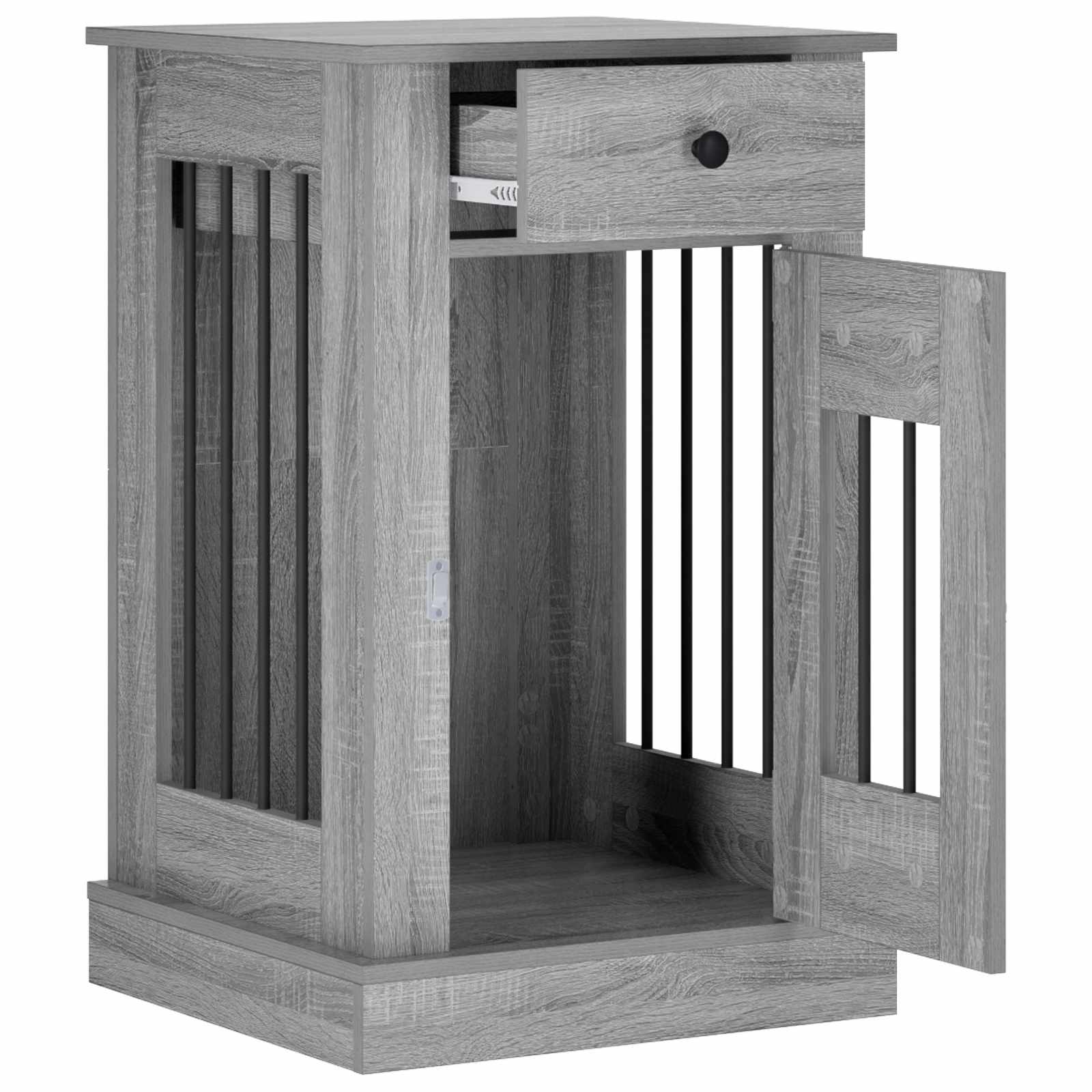 Hond Bench Meubel Grijs Sonoma 50 x 47,5 x 80 cm Bewerkt hout