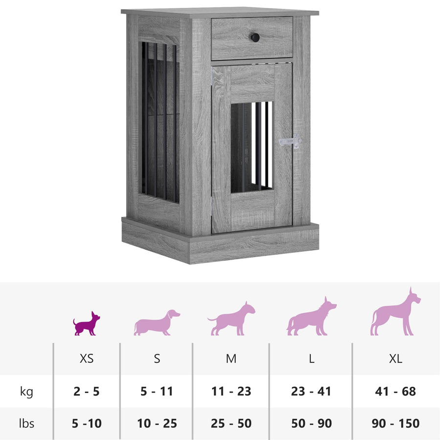 Hond Bench Meubel Grijs Sonoma 50 x 47,5 x 80 cm Bewerkt hout