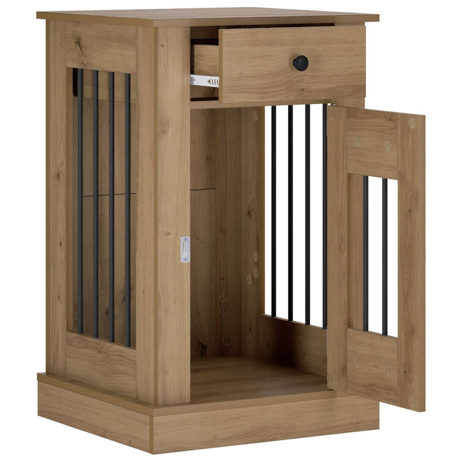 Hond Bench Meubel Artisanaal eiken 50 x 47,5 x 80 cm