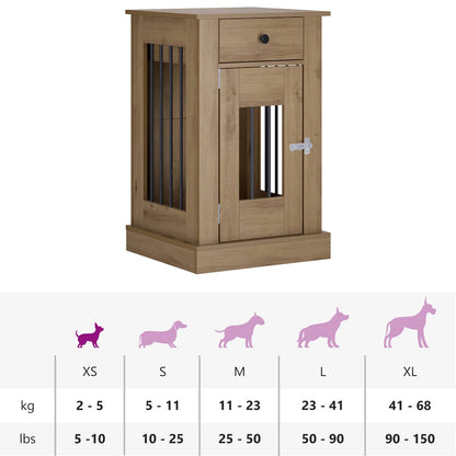 Hond Bench Meubel Artisanaal eiken 50 x 47,5 x 80 cm