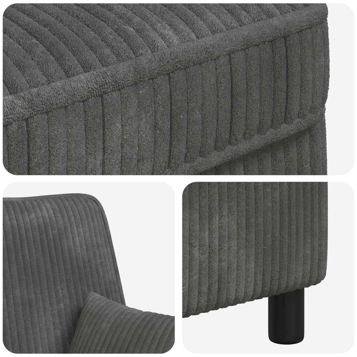 XL fauteuil met kussens Lichtgrijs 1,5 Lijnen Stof