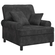 Fauteuil donkergrijs 90x92x100 cm polyester met kussens