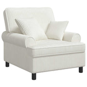 Fauteuil crèmekleurig stof 90x92x100 cm