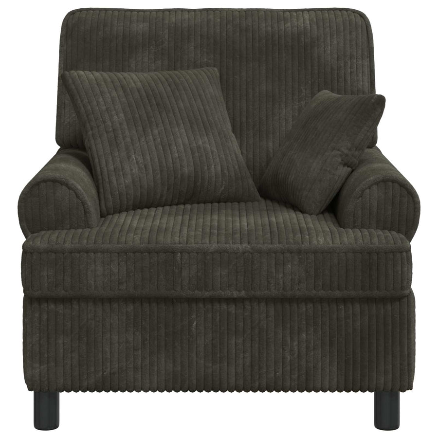 XL fauteuil met kussens Antraciet 1,5 Lijnen Stof