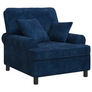 Fauteuil marineblauw 90x92x100 cm stof