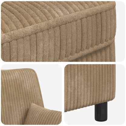 XL fauteuil met kussens Taupe 1,5 Lijnen Stof
