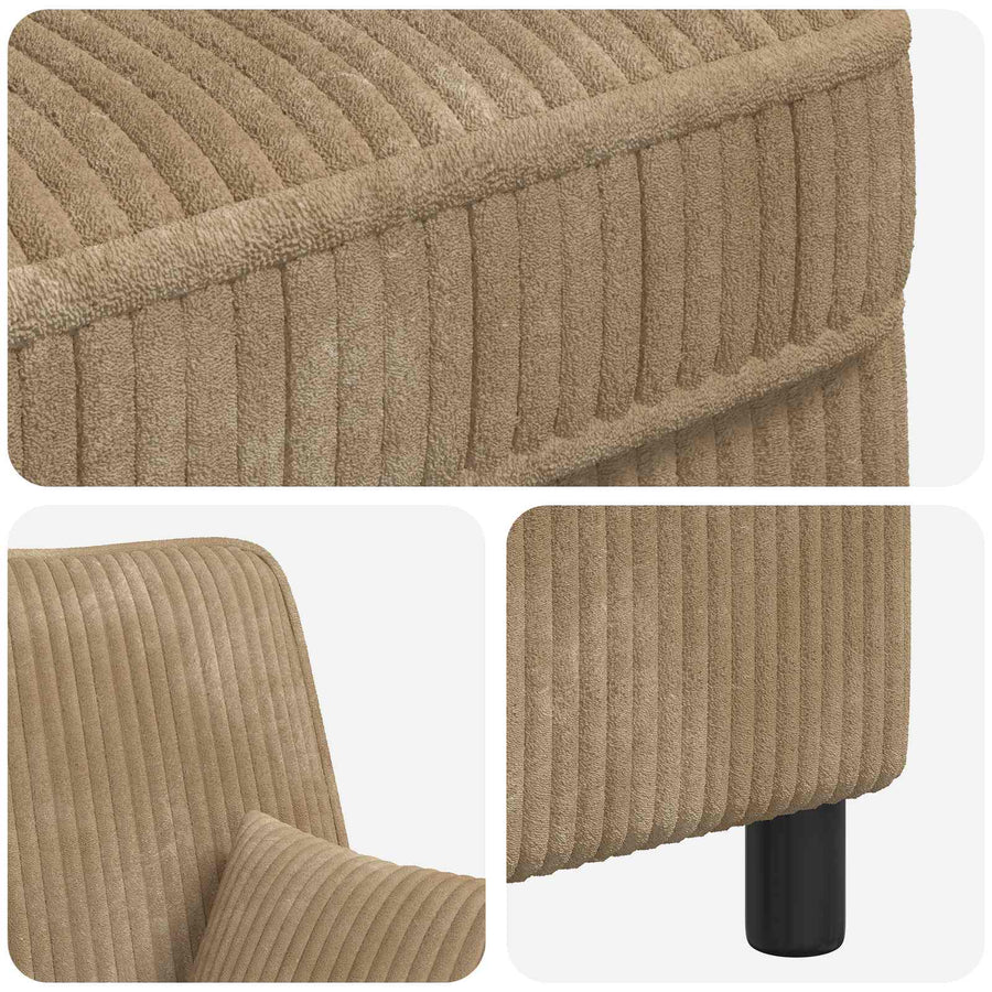 XL fauteuil met kussens Taupe 1,5 Lijnen Stof