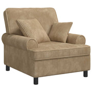 Fauteuil taupe 90x92x100 cm met kussens
