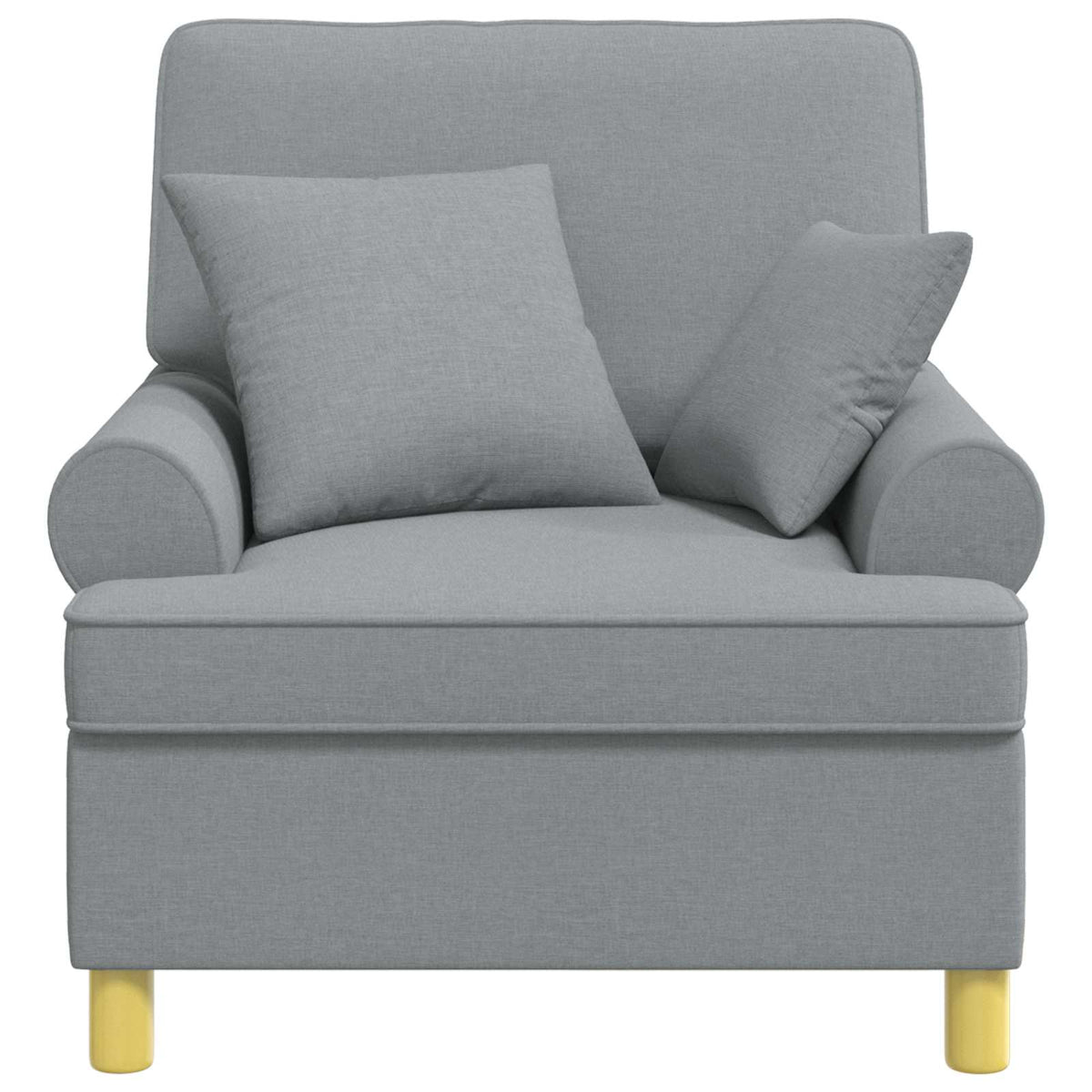 XL fauteuil met kussens Lichtgrijs Stof