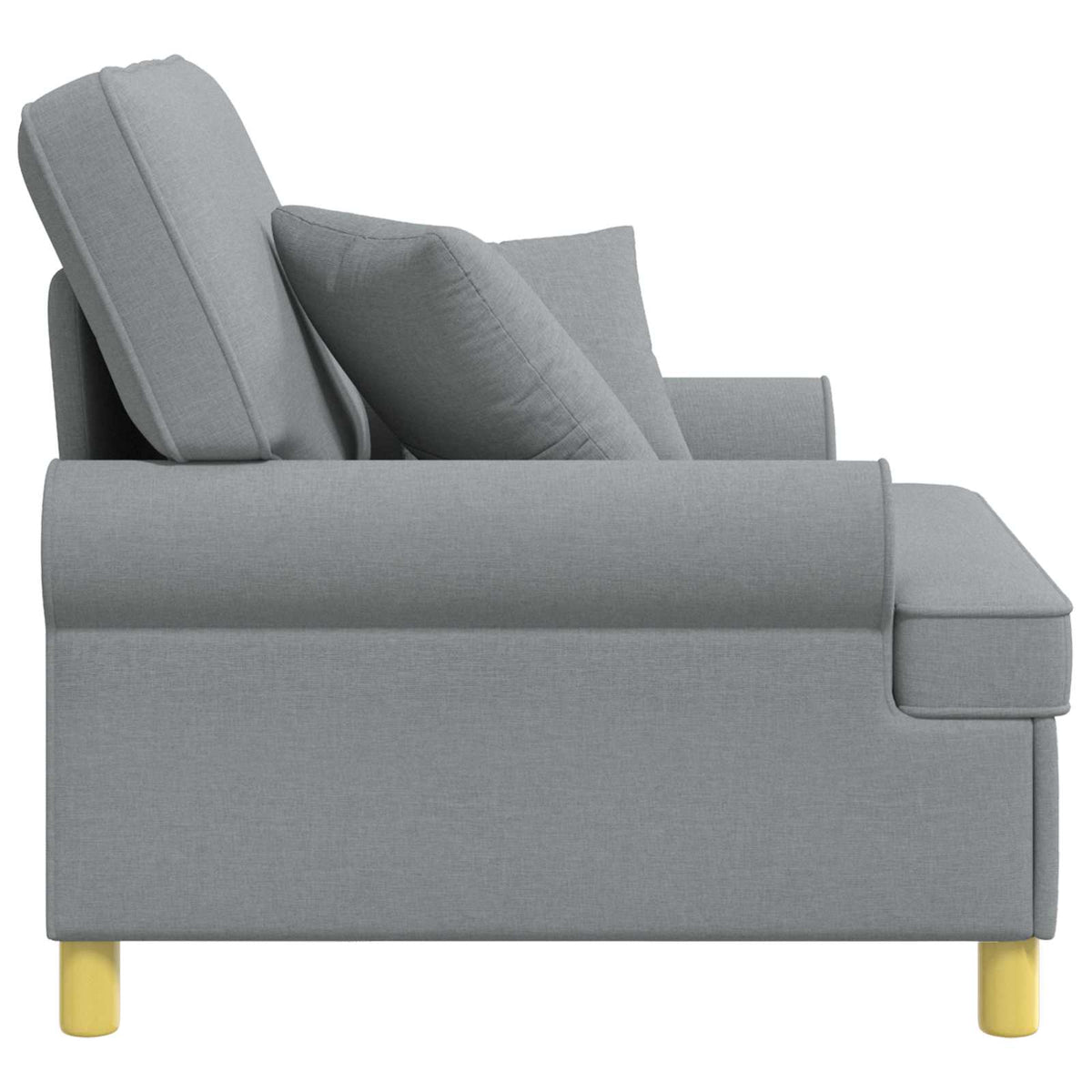 XL fauteuil met kussens Lichtgrijs Stof