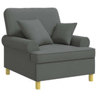 Fauteuil XL 90x92x100 cm donkergrijs stof