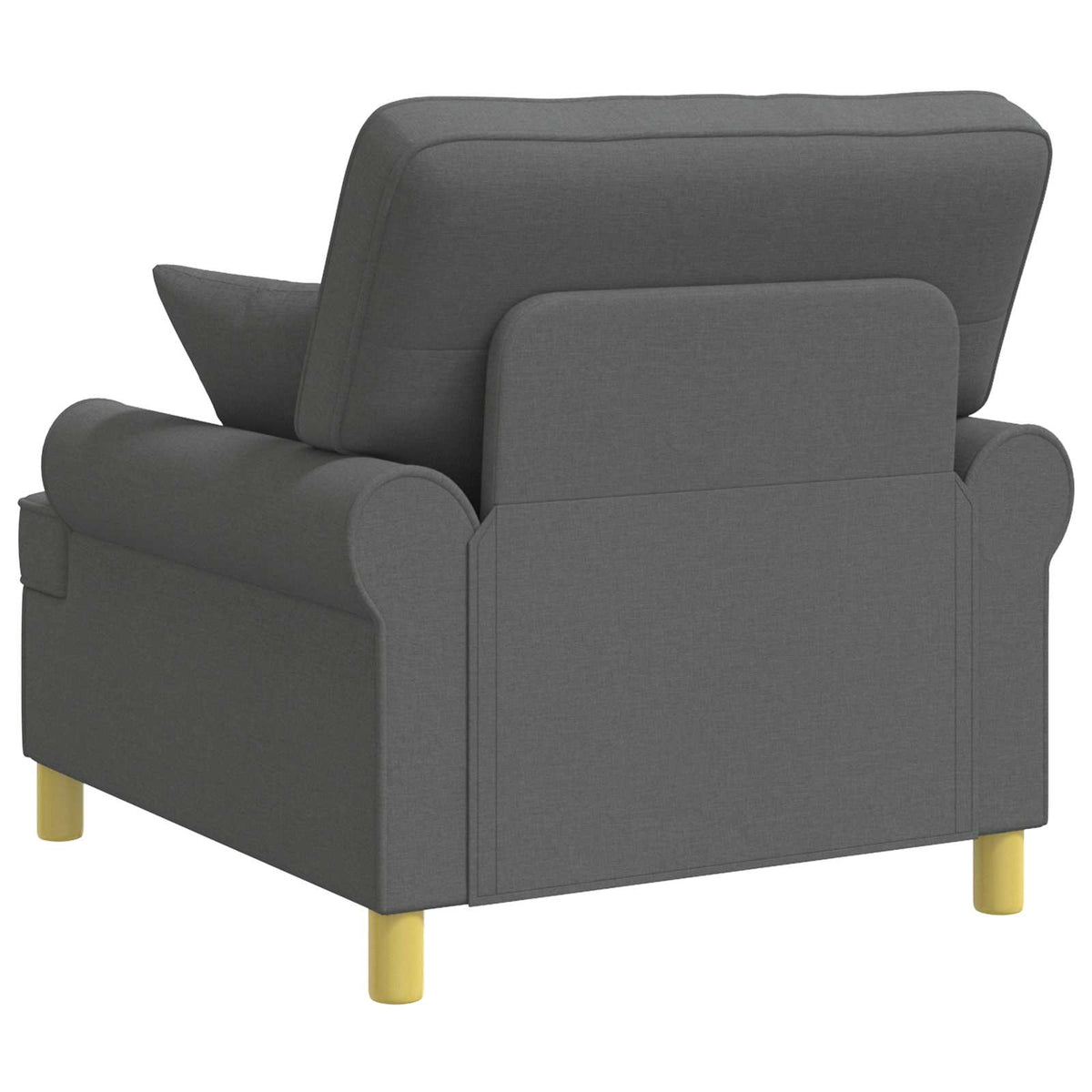 XL fauteuil met kussens Donkergrijs Stof