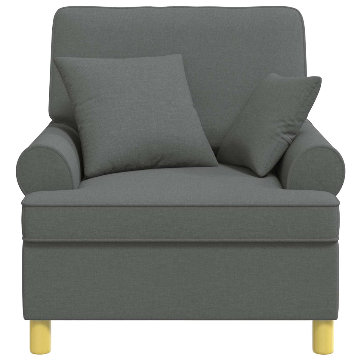 XL fauteuil met kussens Donkergrijs Stof
