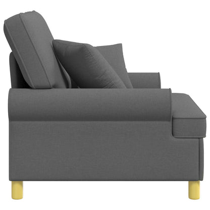 XL fauteuil met kussens Donkergrijs Stof