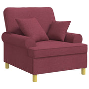 Fauteuil wijnrood stof 90x92x100 cm