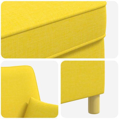 XL fauteuil met kussens Lichtgeel Stof