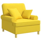 Fauteuil lichtgeel stof 90x92x100 cm