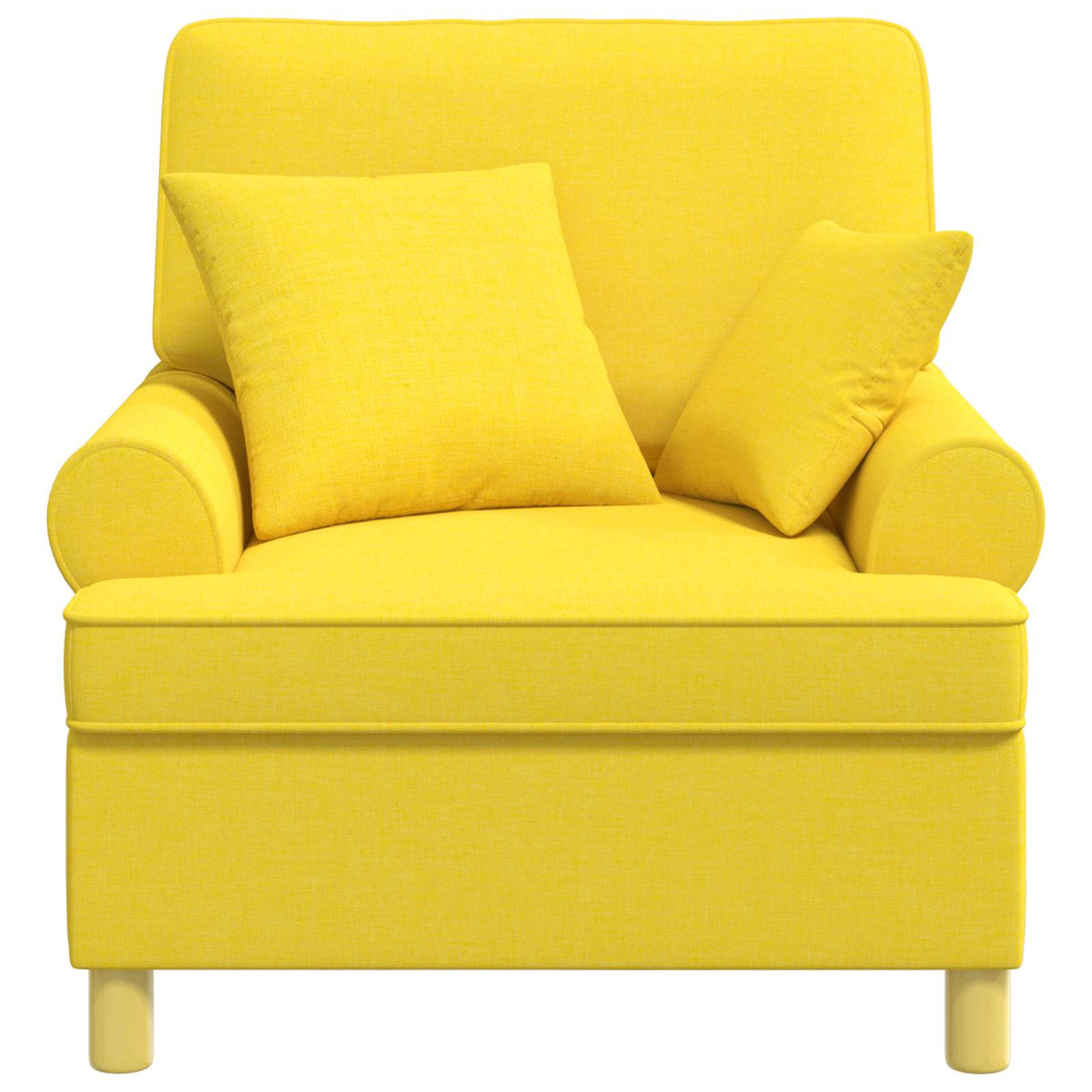 XL fauteuil met kussens Lichtgeel Stof
