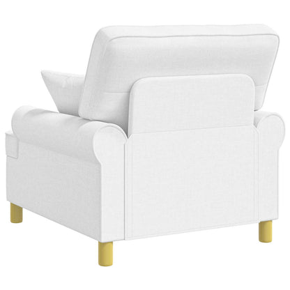XL fauteuil met kussens Wit Stof