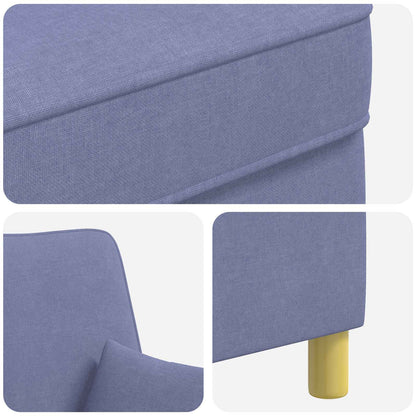 XL fauteuil met kussens Jeans Blauw Stof
