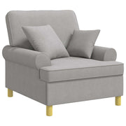 Fauteuil XL 90x100x92 cm wolkengrijs polyester