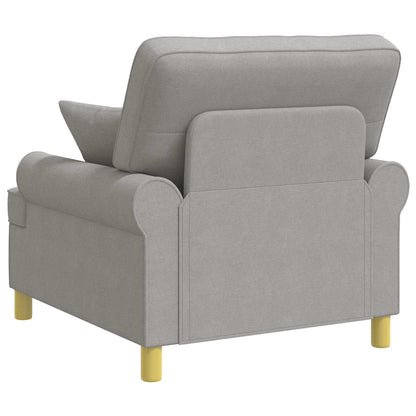 XL fauteuil met kussens Wolkengrijs Stof