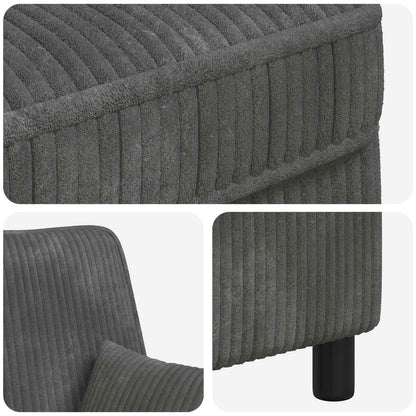 XXL fauteuil met kussens Lichtgrijs 1,5 Lijnen Stof