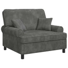 Fauteuil XXL lichtgrijs 112x92x100 cm